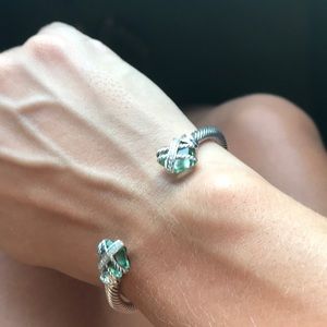 David Yurman Prasiolite Wrap 4mm Bracelet Diamonds